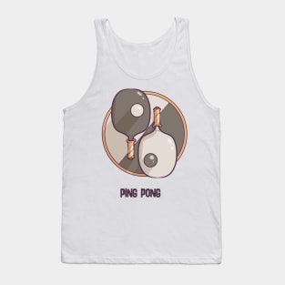 Ping Pong Table Tennis Tabletennis PingPong Yin Yang Ying Tank Top